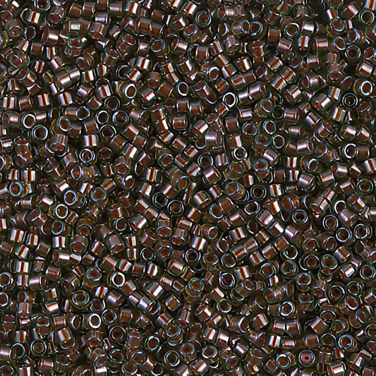 Delica 11/0 Beads - db1710 - Copper Pearl Lined Olive 7.1g