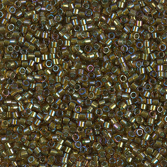 Delica 11/0 Beads - db1739 - Sparkling Mint Lined Topaz AB 7.1g