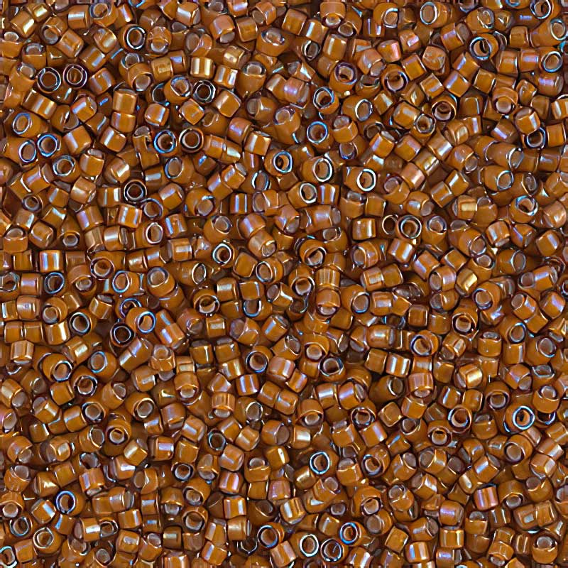 Delica 11/0 Beads - db1779 - White Lined Dark Topaz AB 7.1g