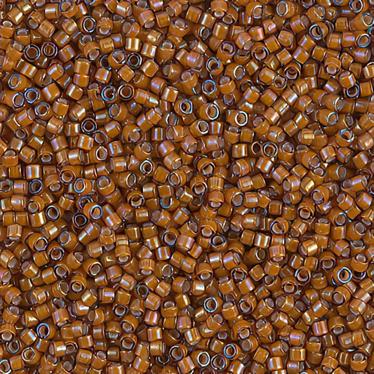 Delica 11/0 Beads - db1779 - White Lined Dark Topaz AB 7.1g