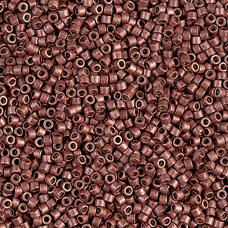 Delica 11/0 Beads - db1842f - Galvanized Matte Dark Copper [Duracoat] 5g