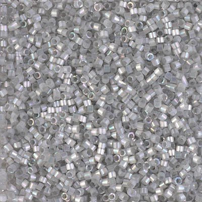 Delica 11/0 Beads - db1871 - Silk Inside Dyed Smoke Gray AB 5.2g