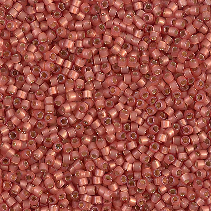 Delica 11/0 Beads - db2178 - Duracoat Silver Lined Papaya 7.1g