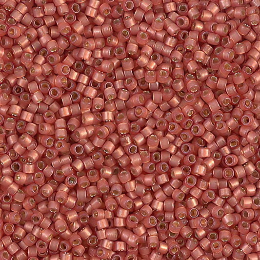 Delica 11/0 Beads - db2178 - Duracoat Silver Lined Papaya 7.1g