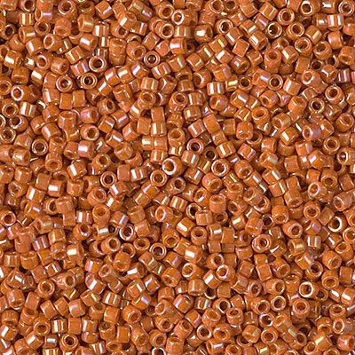 Delica 11/0 Beads - db2274 - Opaque Glazed Orange Chilli AB 5.2g