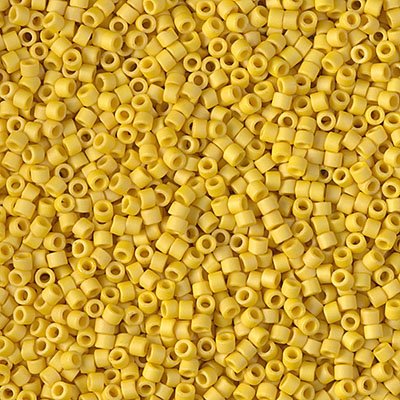 Delica 11/0 Beads - db2284 - Frosted Glazed Yellow Canary Matte 5.2g