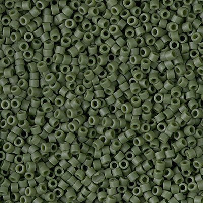 Delica 11/0 Beads - db2291 - Frosted Glazed Emerald Matte 5.2g