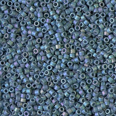 Delica 11/0 Beads - db2316 - Frosted Glazed Rainbow Blue Lapis Matte AB 5.2g