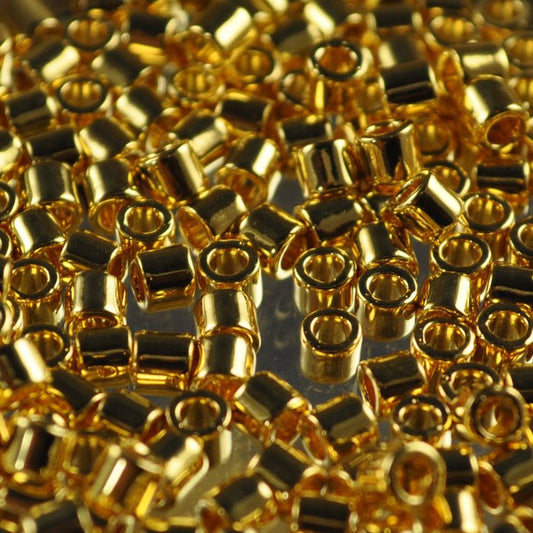 Delica 8/0 Beads - dbl0031 - 24 Kt Gold Plated AB 3.3g