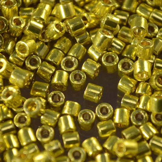 Delica 8/0 Beads - dbl1835 - Duracoat Galvanized Green Gold 5g