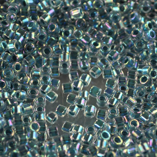 Delica 10/0 Beads - dbm0058 - Light Blue Lined AB Dyed 7.2g