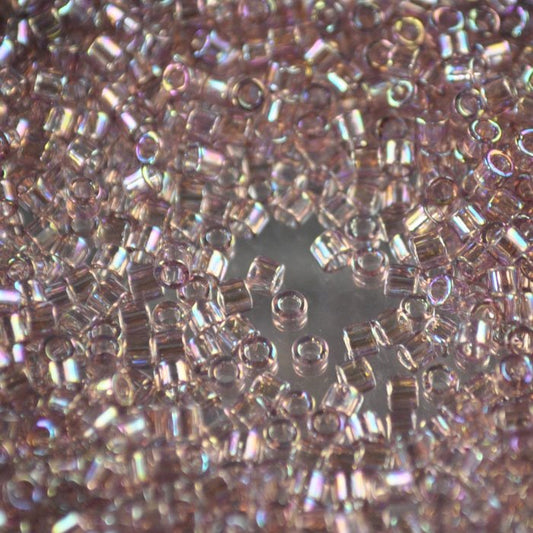 Delica 10/0 Beads - dbm0173 - Transparent Smokey Amethyst AB 7.5g
