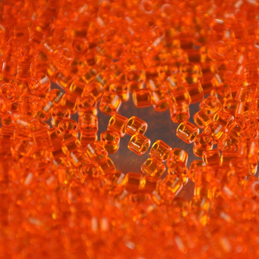 Delica 10/0 Beads - dbm0703 - Transparent Orange 5.2g