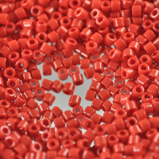 Delica 10/0 Beads - dbm0723 - Opaque Red 5.2g