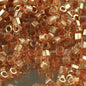 Delica 10/0 Hex-cut Beads - dbmc0115 - Dark Topaz Gold Luster 7.5g