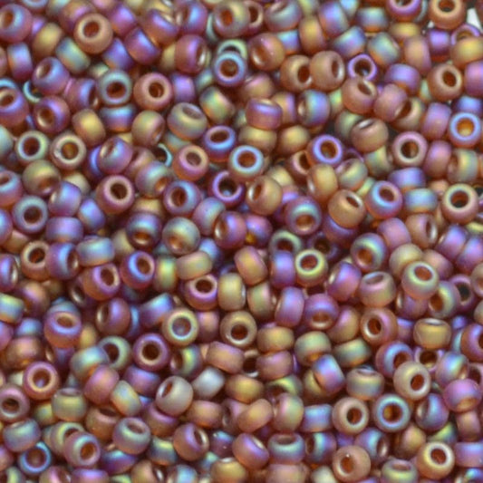 Miyuki Seed Beads 11/0 - mb11-0134FR - Matte Transparent Dark Topaz AB 22g