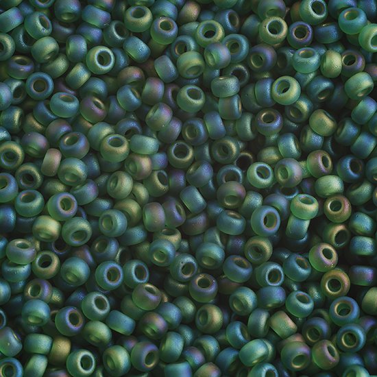 Miyuki Seed Beads 11/0 - mb11-0146fr - Frosted Green Rainbow 10g