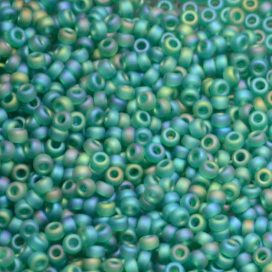 Miyuki Seed Beads 11/0 - mb11-0147FR - Matte Transparent Emerald AB 10g