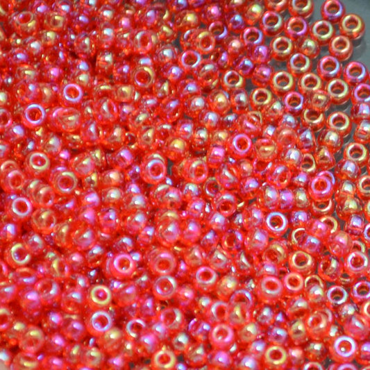 Miyuki Seed Beads 11/0 - mb11-0254 - Transparent Siam Ruby Rainbow 10g