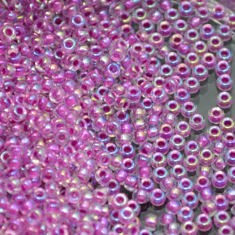 Miyuki Seed Beads 11/0 - mb11-0264 - Raspberry Lined Crystal AB 10g