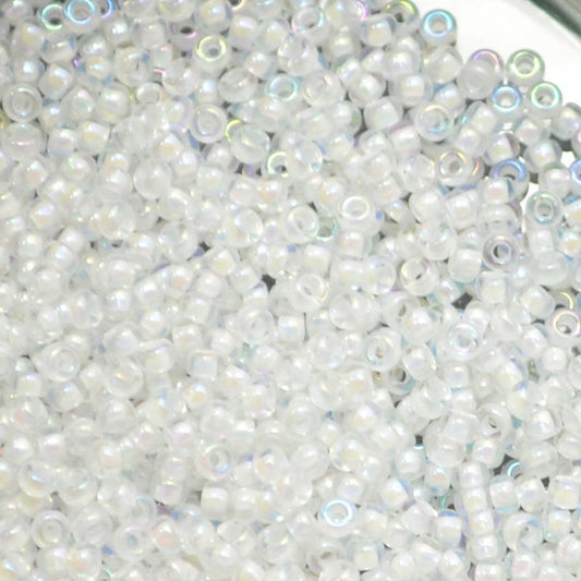 Miyuki Seed Beads 11/0 - mb11-0284 - White Lined Crystal AB 22g