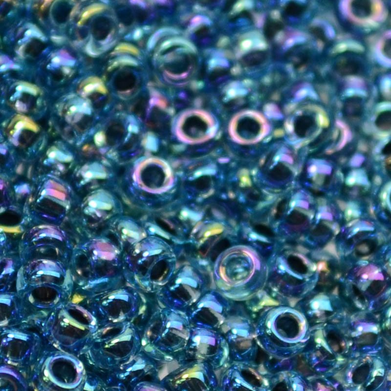 Miyuki Seed Beads 11/0 - mb11-0339 - Blue Lined Aqua AB 10g