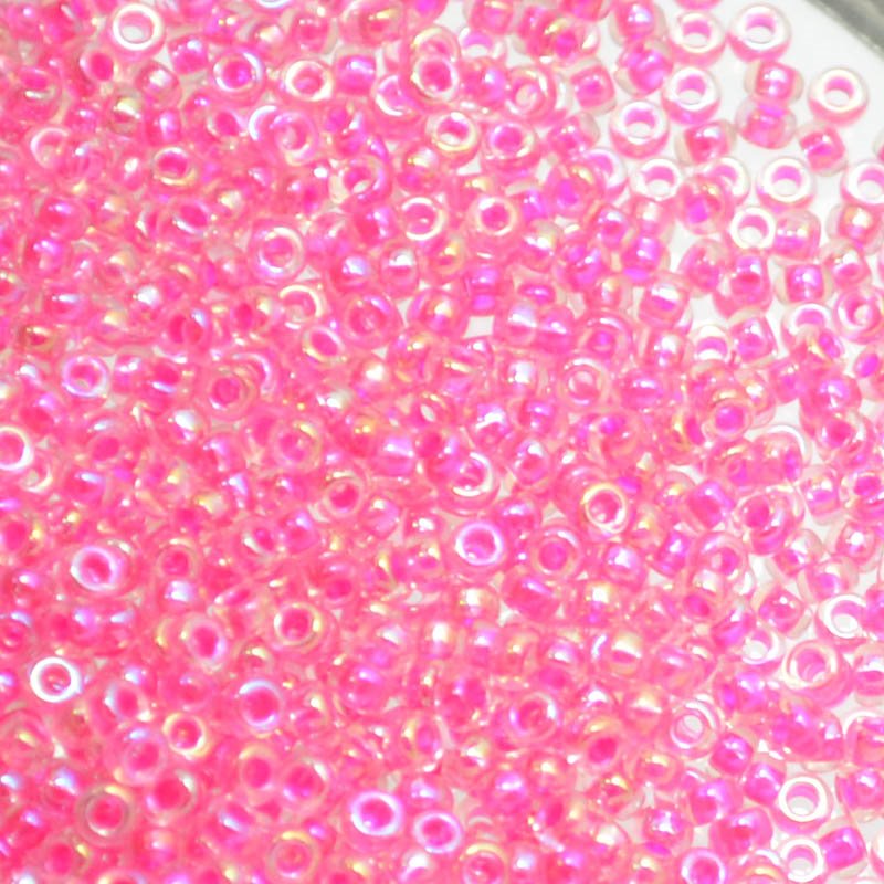 Miyuki Seed Beads 11/0 - mb11-0355 - Hot Pink Lined Crystal AB 10g