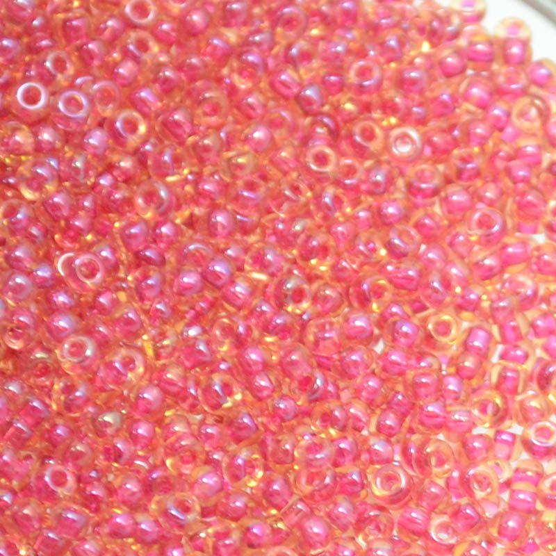 Miyuki Seed Beads 11/0 - mb11-0363 - Light Cranberry Lined Topaz Lustre 10g