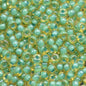 Miyuki Seed Beads 11/0 - mb11-0374 - Turquoise Lined Light Topaz Lustre 10g