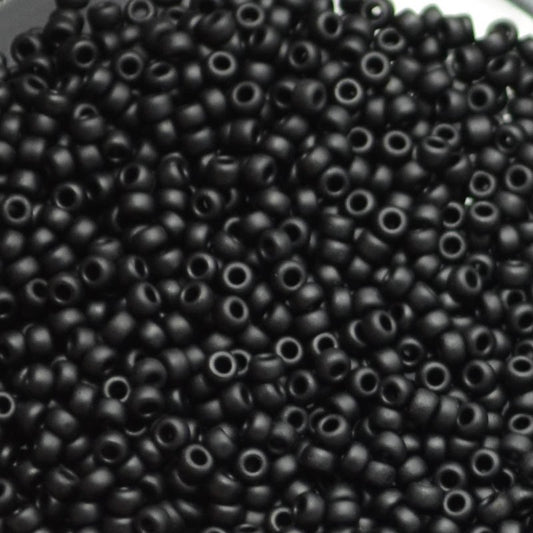 Miyuki Seed Beads 11/0 - mb11-0401F - Matte Black 22g