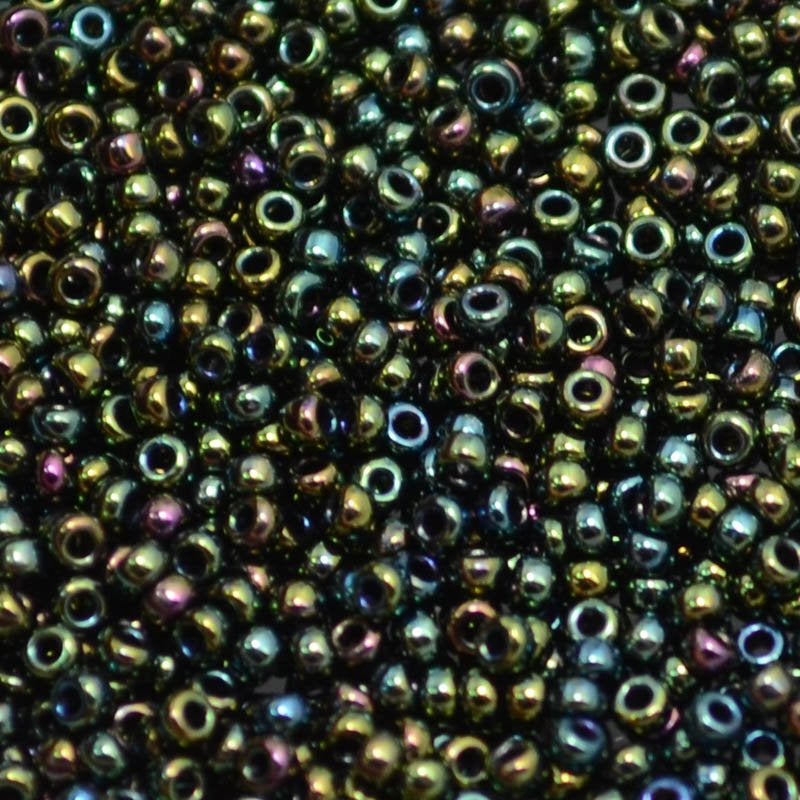 Miyuki Seed Beads 11/0 - mb11-0453 - Metallic Forest Green Iris 10g