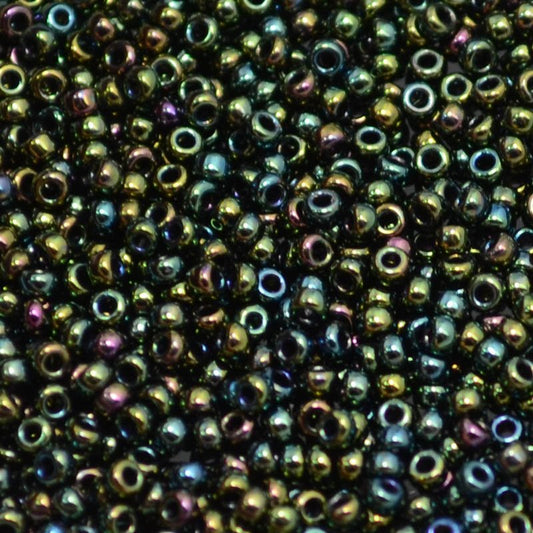 Miyuki Seed Beads 11/0 - mb11-0453 - Metallic Forest Green Iris 10g