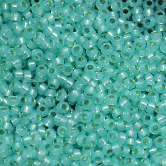Miyuki Seed Beads 11/0 - mb11-0571 - Dyed Sea Green Silver Lined Alabaster 10g
