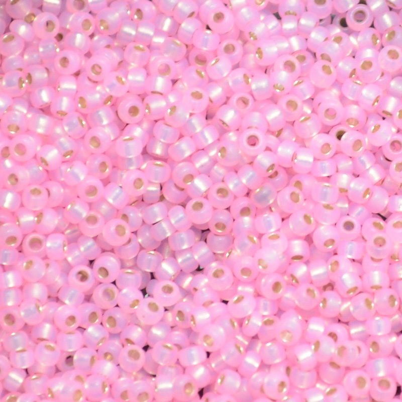 Miyuki Seed Beads 11/0 - mb11-0643 - Dyed Pink Silver Lined Alabaster 22g