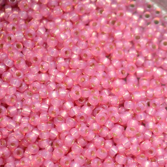 Miyuki Seed Beads 11/0 - mb11-0645 - Dyed Dark Rose Silver Lined Alabaster 22g