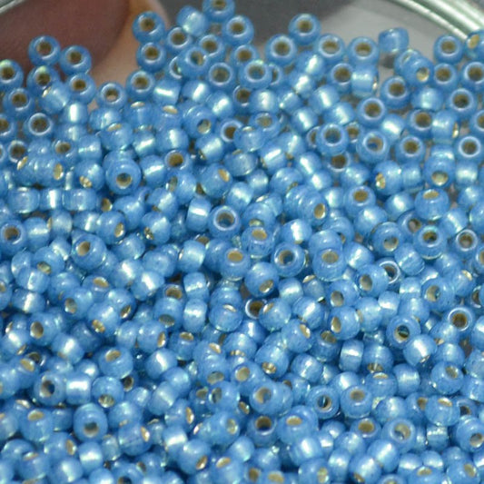 Miyuki Seed Beads 11/0 - mb11-0648 - Dyed Denium Blue Silver Lined Alabaster 10g