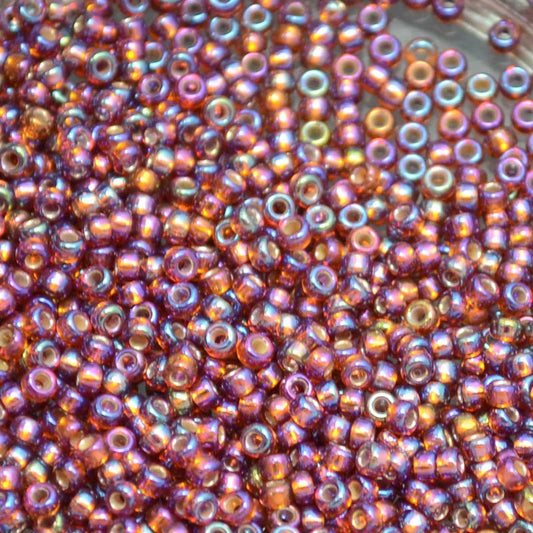 Miyuki Seed Beads 11/0 - mb11-1005 - Silver Lined Dark Topaz AB 10g