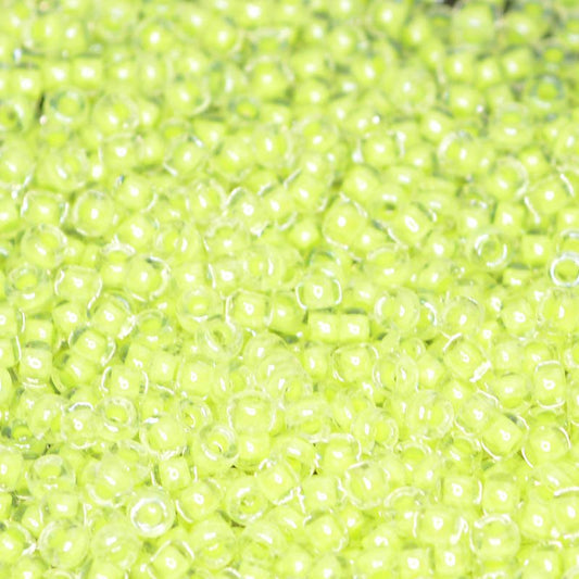 Miyuki Seed Beads 11/0 - mb11-1119 - Luminous Inside-Color Neon Chartreuse/Cryst