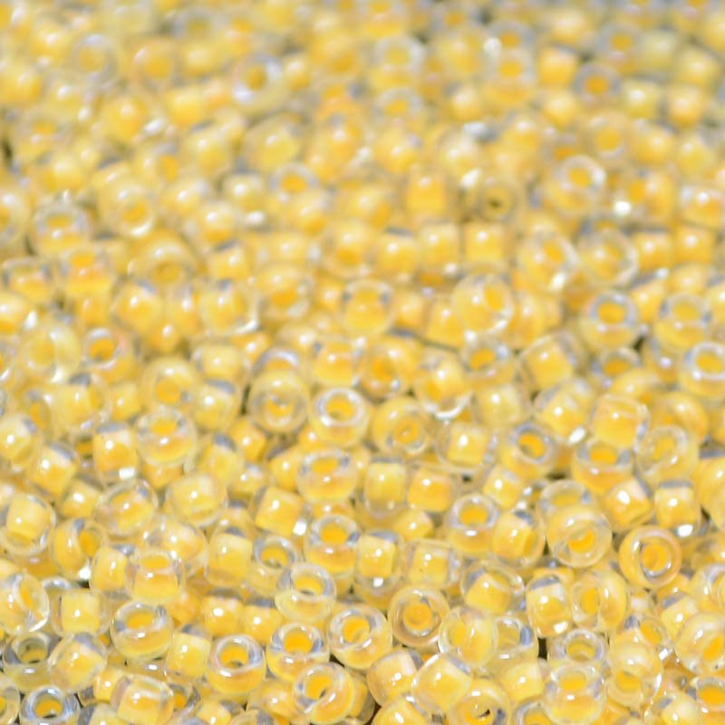 Miyuki Seed Beads 11/0 - mb11-1121 - Luminous Inside-Color Sun Glow /Crystal 10g
