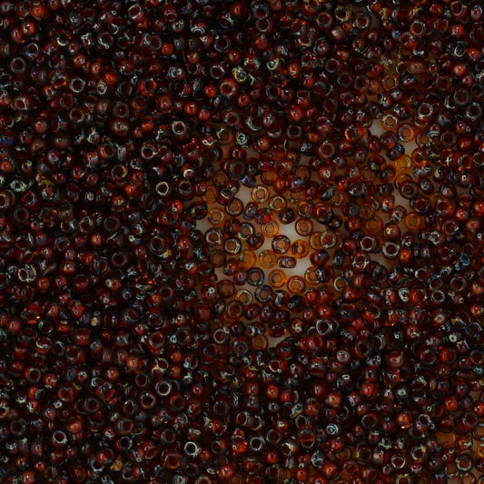 Miyuki Seed Beads 11/0 - mb11-4502 - Dark Topaz Picasso 10g