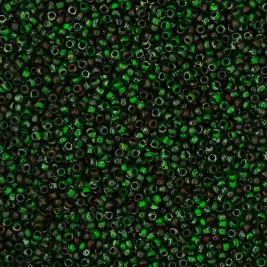 Miyuki Seed Beads 11/0 - mb11-4507 - Green Picasso 10g