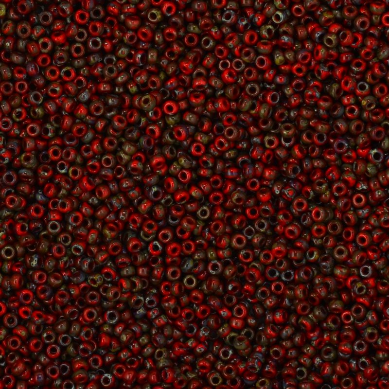 Miyuki Seed Beads 11/0 - mb11-4513 - Red Picasso 10g
