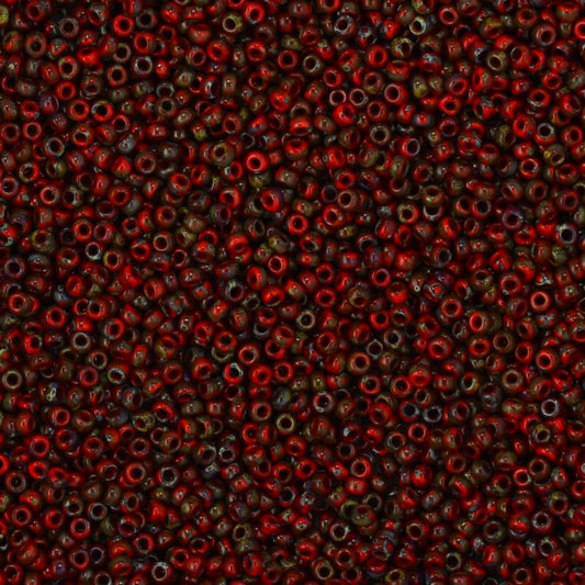 Miyuki Seed Beads 11/0 - mb11-4513 - Red Picasso 10g