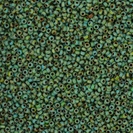 Miyuki Seed Beads 11/0 - mb11-4514 - Turquoise Blue Picasso 10g