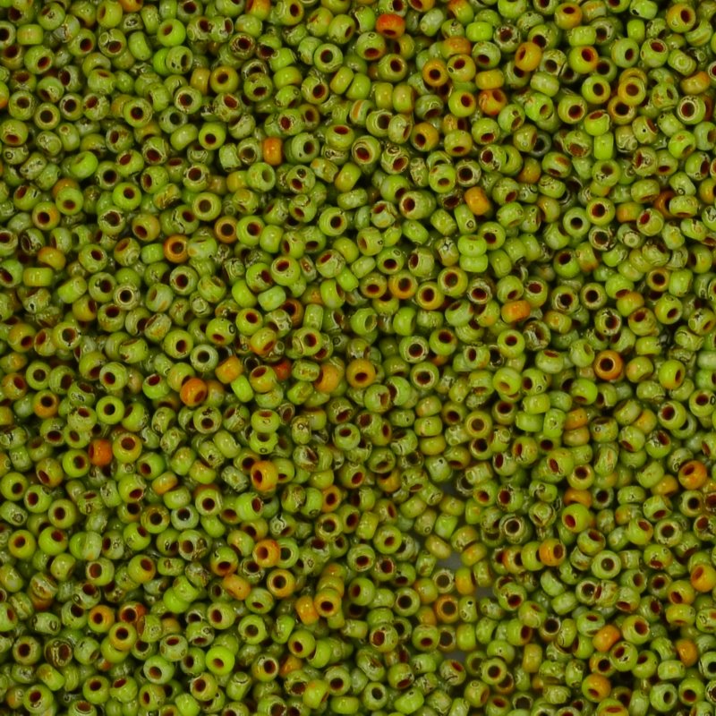 Miyuki Seed Beads 11/0 - mb11-4515 - Chartreuse Picasso 10g