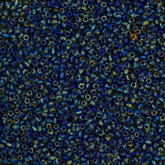 Miyuki Seed Beads 11/0 - mb11-4518 - Cobalt Picasso 22g