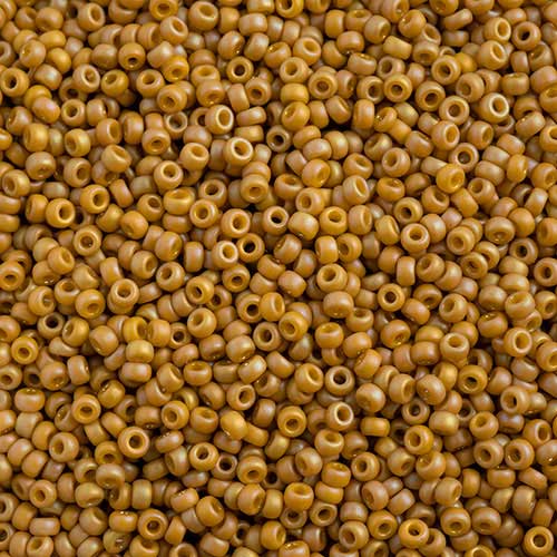 Miyuki Seed Beads 11/0 - mb11-4693 - Frosted Glazed/Rainbow Yellow Mustard Matte