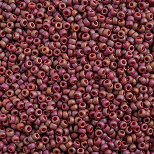 Miyuki Seed Beads 11/0 - mb11-4696 - Frosted Glazed/Rainbow Pink Rosewood Matte