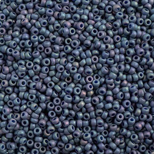 Miyuki Seed Beads 11/0 - mb11-4703 - Frosted Glazed/Rainbow Navy Blue Matte AB 1