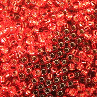 Miyuki Seed Beads 15/0 mb15-0010 - Silver Lined Flame Red
